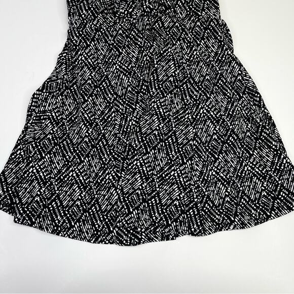 Swim Solutions Bow Front Swim dress black white - 8 - Picture 6 of 15